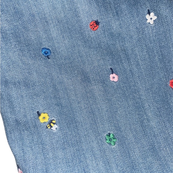 Hanna Andersson Denim Jacket With Flower Embroidery - Picture 3 of 7